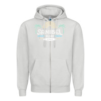 Dove Grey sanibel island retro style florida t shirt Zipper Hoodie - linhVisuals