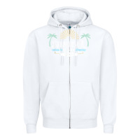 White sanibel island retro style florida t shirt Zipper Hoodie - linhVisuals