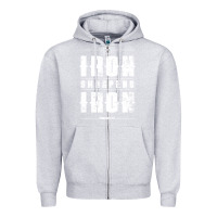 Heather Grey iron sharpens iron proverbs christian bible verse religious pullover h Zipper Hoodie - linhVisuals