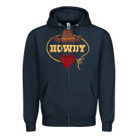 Navy howdy shirt western rodeo country cowboy texan t shirt Zipper Hoodie - linhVisuals