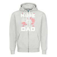 Dove Grey my favorite marine calls me dad t  shirt father's day flag my favorite Zipper Hoodie - linhVisuals