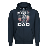 Navy my favorite marine calls me dad t  shirt father's day flag my favorite Zipper Hoodie - linhVisuals