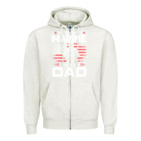 Oatmeal Heather my favorite marine calls me dad t  shirt father's day flag my favorite Zipper Hoodie - linhVisuals