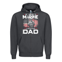 Smoke my favorite marine calls me dad t  shirt father's day flag my favorite Zipper Hoodie - linhVisuals