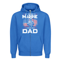 True Royal my favorite marine calls me dad t  shirt father's day flag my favorite Zipper Hoodie - linhVisuals