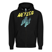 Black wetleg merch Zipper Hoodie - linhVisuals