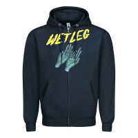 Navy wetleg merch Zipper Hoodie - linhVisuals