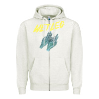 Oatmeal Heather wetleg merch Zipper Hoodie - linhVisuals
