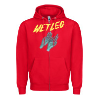 Red wetleg merch Zipper Hoodie - linhVisuals