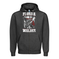 Charcoal Heather welding longsleeves t shirt florida fl american welder gifts Zipper Hoodie - linhVisuals