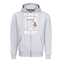 Heather Grey welding longsleeves t shirt florida fl american welder gifts Zipper Hoodie - linhVisuals