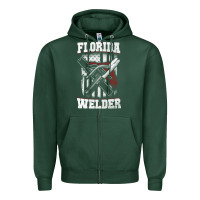 Sports Green welding longsleeves t shirt florida fl american welder gifts Zipper Hoodie - linhVisuals