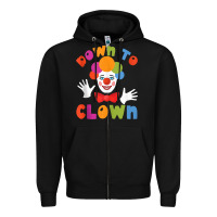 Black down to clown funny circus tank top Zipper Hoodie - linhVisuals