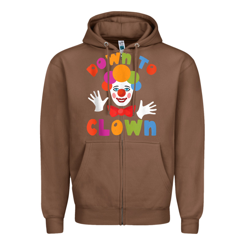 Down To Clown Funny Circus Tank Top Zipper Hoodie by linhVisuals | Teevron