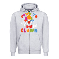 Heather Grey down to clown funny circus tank top Zipper Hoodie - linhVisuals