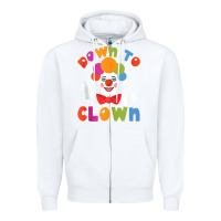 White down to clown funny circus tank top Zipper Hoodie - linhVisuals