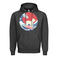 Charcoal Heather bedlington terrier t  shirt bedlington terrier gifts   ocean waves sur Zipper Hoodie - linhVisuals