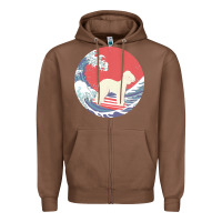 Chestnut bedlington terrier t  shirt bedlington terrier gifts   ocean waves sur Zipper Hoodie - linhVisuals