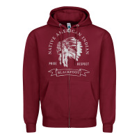 Burgundy blackfoot tribe native american indian pride respect darker t shirt Zipper Hoodie - linhVisuals