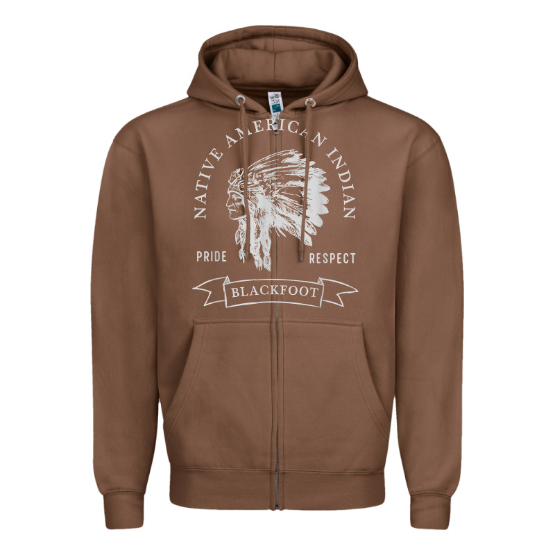 Blackfoot Tribe Native American Indian Pride Respect Darker T Shirt Zipper Hoodie by linhVisuals | Teevron