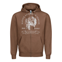 Chestnut blackfoot tribe native american indian pride respect darker t shirt Zipper Hoodie - linhVisuals