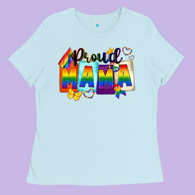 Proud Mama Ladies Tee Designed By Fadigitalartstudio