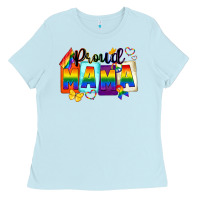 Baby Blue proud mama Ladies Tee - FaDigitalArtStudio
