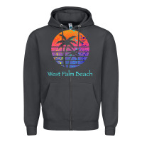 Smoke west palm beach tropical t shirt for family vacations Zipper Hoodie - linhVisuals