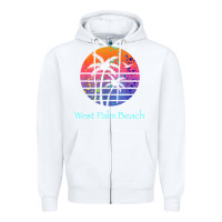 White west palm beach tropical t shirt for family vacations Zipper Hoodie - linhVisuals