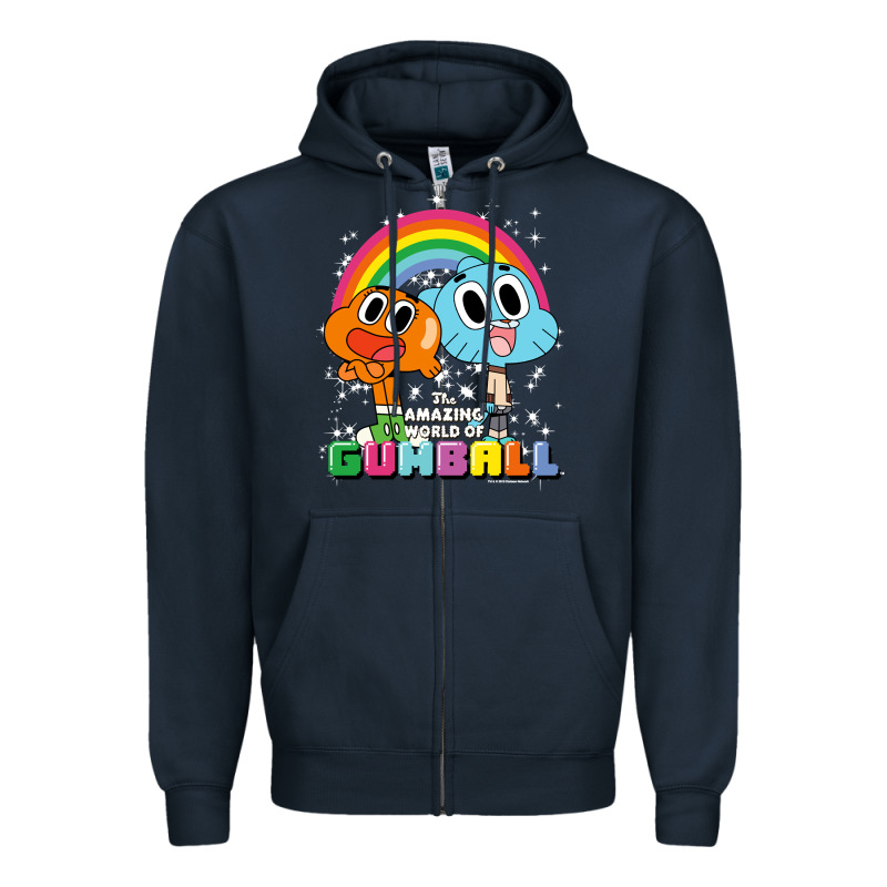 Cn The Amazing World Of Gumball & Darwin Rainbow Portrait Pullover Hoo Zipper Hoodie by linhVisuals | Teevron