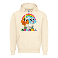 Sandshell cn the amazing world of gumball & darwin rainbow portrait pullover hoo Zipper Hoodie - linhVisuals
