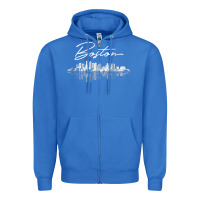 True Royal boston skyline t shirt for women, men, girls & boys Zipper Hoodie - linhVisuals