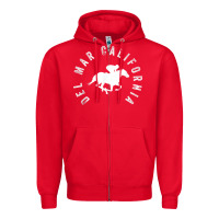 Red del mar california horse racing t shirt Zipper Hoodie - linhVisuals