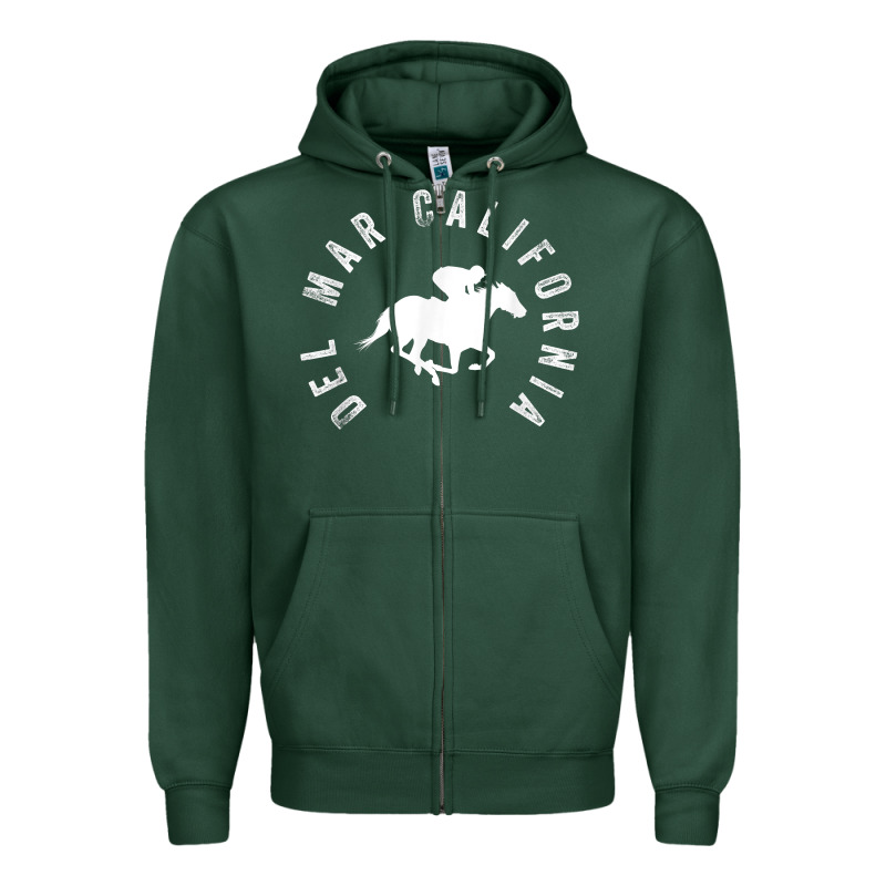 Del Mar California Horse Racing T Shirt Zipper Hoodie by linhVisuals | Teevron