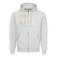 Dove Grey do i look like i fly economy   funny vintage retro premium t shirt Zipper Hoodie - linhVisuals