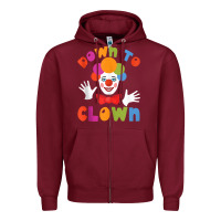 Burgundy down to clown funny circus tank top Zipper Hoodie - linhVisuals