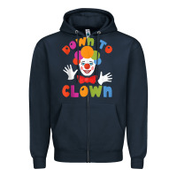 Navy down to clown funny circus tank top Zipper Hoodie - linhVisuals