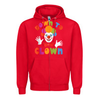 Red down to clown funny circus tank top Zipper Hoodie - linhVisuals
