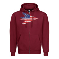 Burgundy f 117 stealth nighthawk aircraft american flag f117 t shirt Zipper Hoodie - linhVisuals