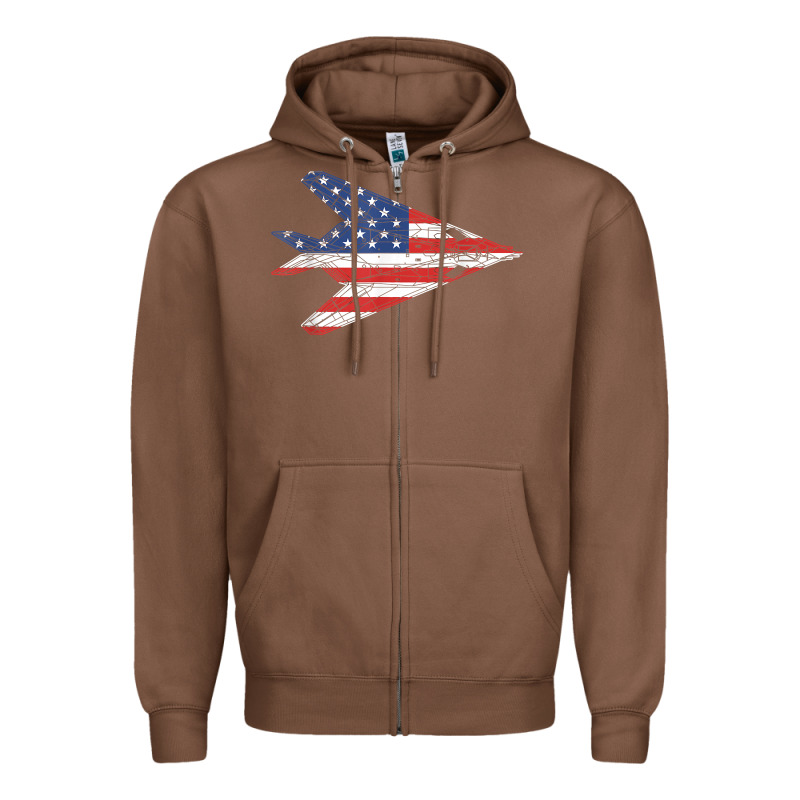 F 117 Stealth Nighthawk Aircraft American Flag F117 T Shirt Zipper Hoodie by linhVisuals | Teevron