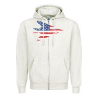 Oatmeal Heather f 117 stealth nighthawk aircraft american flag f117 t shirt Zipper Hoodie - linhVisuals