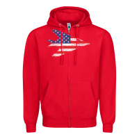 Red f 117 stealth nighthawk aircraft american flag f117 t shirt Zipper Hoodie - linhVisuals