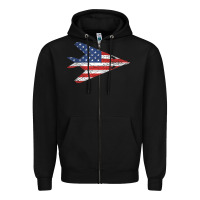 Black f 117 stealth nighthawk aircraft american flag f117 t shirt Zipper Hoodie - linhVisuals
