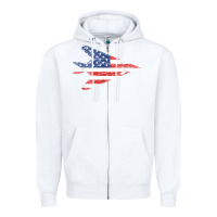 White f 117 stealth nighthawk aircraft american flag f117 t shirt Zipper Hoodie - linhVisuals