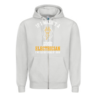 Dove Grey electrician gifts for men & funny electrical design t shirt Zipper Hoodie - linhVisuals