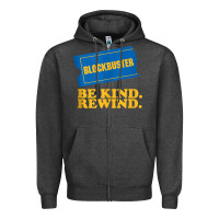 Charcoal Heather blockbuster be kind rewind tank top Zipper Hoodie - linhVisuals