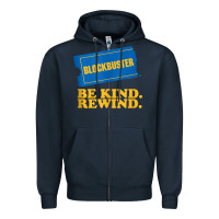 Navy blockbuster be kind rewind tank top Zipper Hoodie - linhVisuals