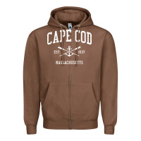 Chestnut cape cod ma vintage crossed oars & boat anchor sports sweatshirt Zipper Hoodie - linhVisuals
