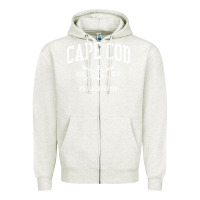 Oatmeal Heather cape cod ma vintage crossed oars & boat anchor sports sweatshirt Zipper Hoodie - linhVisuals