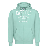 Seafoam cape cod ma vintage crossed oars & boat anchor sports sweatshirt Zipper Hoodie - linhVisuals